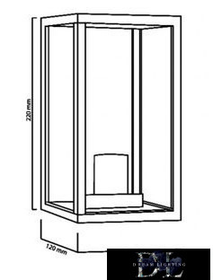 UNIVERSO Kinkiet zewnętrzny 1xE27 maks. 15 W IP44 czarny 120 x 120 x 220 mm 5 lat