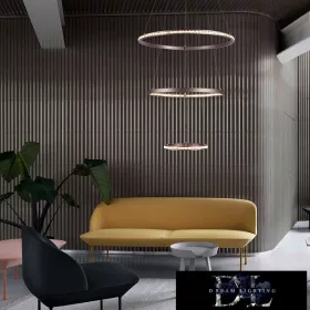   ELDLUX RINGS kryształowa lampa wisząca chromowana 59W 4000K