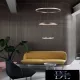 ELDLUX RINGS kryształowa lampa wisząca chromowana 59W 4000K
