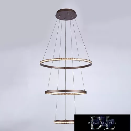 ELDLUX RINGS kryształowa lampa wisząca chromowana 59W 4000K