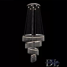   ELDLUX RINGS lampa wisząca ze szkła kryształowego chrom 149W 4000K