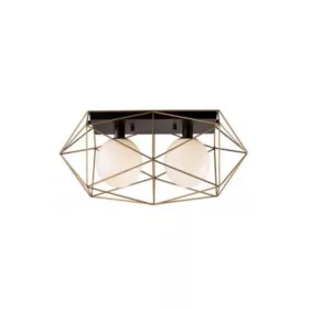 ELDLUX ELDGEOX lampa sufitowa czarna/złota E27×2