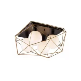 ELDLUX ELDGEOX lampa sufitowa czarna/złota E27×4