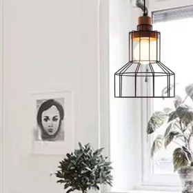 Lampa wisząca ELDLUX INKJET E27 czarna