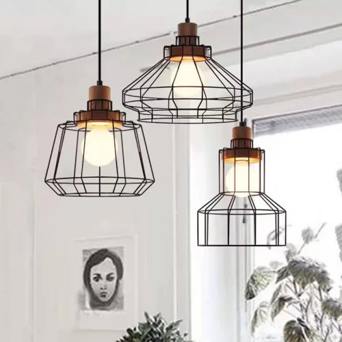 Lampa wisząca ELDLUX INKJET E27 czarna