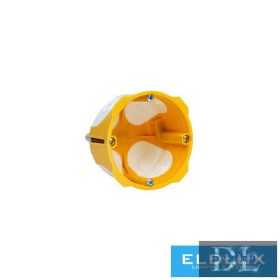   KOPOS Puszka montażowa do płyt gipsowo-kartonowych, gumowa, 1 okrągła, 78 mm x 70 mm x plastikowa, żółta, z śrubą KPL
