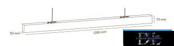 UNIVERSO Pendant - Lampa sufitowa 40 W 5200 lm 4000 K-6500 K z przełącznikiem IP20 Biała 1200 x 50 x 70 mm 5 lat