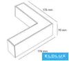 UNIVERSO Element przedłużający w kształcie litery L do lampy LL57 12 W 1560 lm 4000 K-6500 K z przełącznikiem IP20 Biały 176 x 176 x 70 mm 5 lat