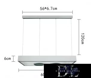 Lampa wisząca UNIVERSO 40 W 3200 lm 3000 K IP20 biała 600 x 250 x 1200 mm