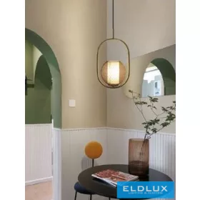   Lampa wisząca UNIVERSO 1xE27 D250x390x1200mm IP20 Czarny/Stare złoto