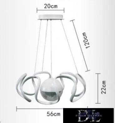 Lampa wisząca UNIVERSO 78 W 6300 lm 4000 K D560x1200 mm biała