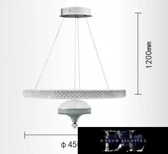 Lampa wisząca UNIVERSO 50 W 4000 lm 3000 K IP20 biała D450x1200 mm