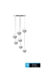 Lampa wisząca UNIVERSO 80 W 6400 lm CCT.kap IP20 chrom D350x1200 mm