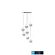 Lampa wisząca UNIVERSO 80 W 6400 lm CCT.kap IP20 chrom D350x1200 mm