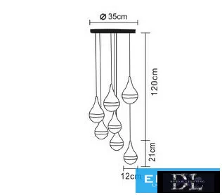 Lampa wisząca UNIVERSO 80 W 6400 lm CCT.kap IP20 chrom D350x1200 mm