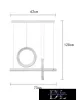 Lampa wisząca UNIVERSO 80 W 6400 lm 3000 K IP20 biała 730 mm