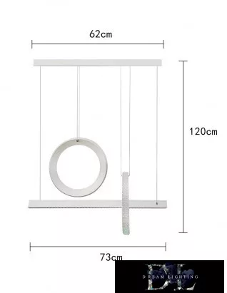 Lampa wisząca UNIVERSO 80 W 6400 lm 3000 K IP20 biała 730 mm