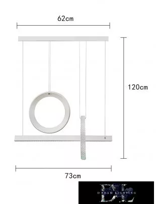 Lampa wisząca UNIVERSO 80 W 6400 lm 6500 K IP20 biała 730 mm