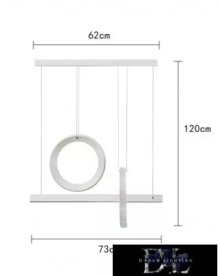 Lampa wisząca UNIVERSO 80 W 6400 lm 4000 K IP20 biała 730 mm