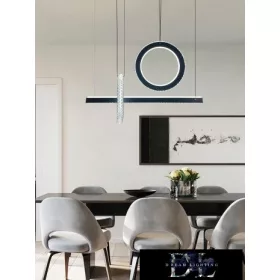   Lampa wisząca UNIVERSO 80 W 6400 lm 6500 K 730 x 120 mm IP20 czarna