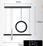 Lampa wisząca UNIVERSO 80 W 6400 lm 6500 K 730 x 120 mm IP20 czarna
