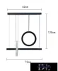 Lampa wisząca UNIVERSO 80 W 6400 lm 4000 K IP20 czarna 730 mm