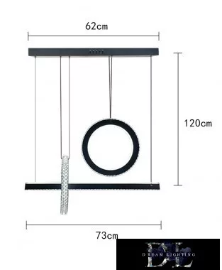 Lampa wisząca UNIVERSO 80 W 6400 lm 4000 K IP20 czarna 730 mm