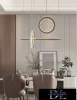 Lampa wisząca UNIVERSO 80 W 6400 lm 6500 K IP20 złota 730 mm