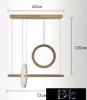 Lampa wisząca UNIVERSO 80 W 6400 lm 6500 K IP20 złota 730 mm