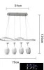 Lampa wisząca UNIVERSO 68 W 5540 lm 3000 K 750 x 1200 mm biała