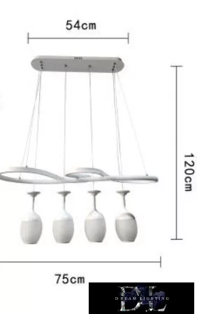 Lampa wisząca UNIVERSO 68 W 5540 lm 3000 K 750 x 1200 mm biała