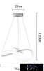 Lampa wisząca UNIVERSO 40 W 3200 lm 3000 K IP20 Biała D550x1200 mm