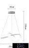 Lampa wisząca UNIVERSO 40 W 3200 lm 6500 K IP20 Biała D550x1200 mm