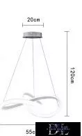 Lampa wisząca UNIVERSO 40 W 3200 lm 6500 K IP20 Biała D550x1200 mm