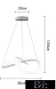 Lampa wisząca UNIVERSO 40 W 3200 lm 4000 K IP20 Biała D550x1200 mm