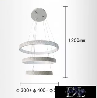 UNIVERSO Lampy wiszące LED 62 W 8400 lm 3000 K IP20 białe 500+400+300*1200 mm