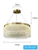 UNIVERSO Żyrandol ze szkła kryształowego 27 W 2160 lm 6500 K złoty D500x1200 mm