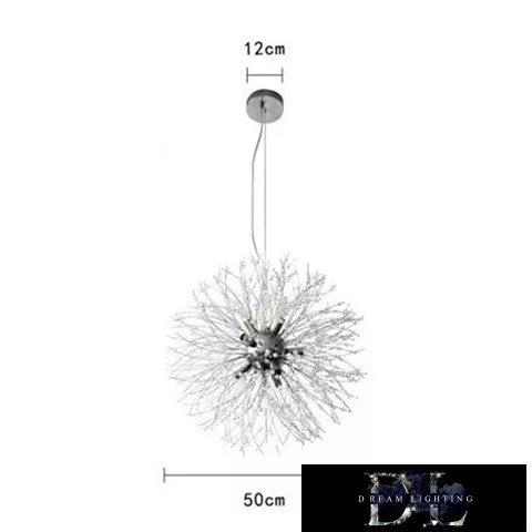 UNIVERSO Lampa wisząca kryształowa 9xG9 maks. 60 W IP20 chrom ∅500 mm