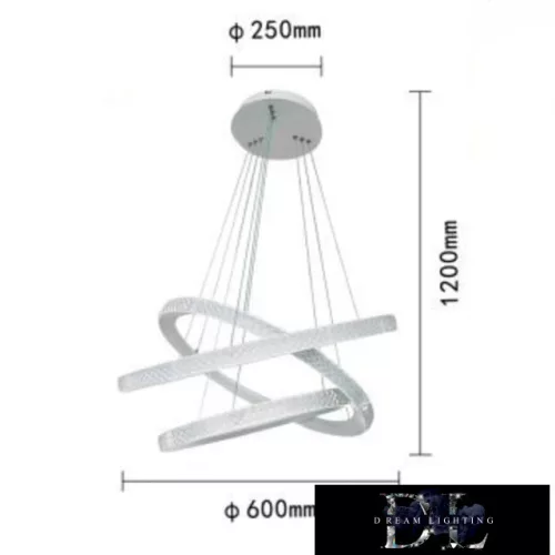 Lampa wisząca UNIVERSO 132 W 10560 lm 3000 K IP20 ∅600 x 1200 mm