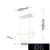 Lampa wisząca UNIVERSO 76 W 6080 lm 4000 K IP20 Biała 800 x 250 x 1500 mm