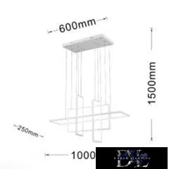 Lampa wisząca UNIVERSO 98 W 7840 lm 4000 K IP20 1000 x 250 x 1500 mm biała
