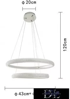Lampa wisząca UNIVERSO 51 W 4080 lm 3000 K IP20 biała ∅590 x 1200 mm