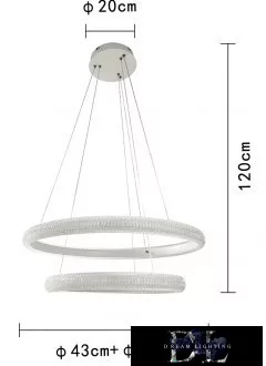 Lampa wisząca UNIVERSO 51 W 4080 lm 6500 K IP20 biała ∅590 x 1200 mm