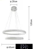 Lampa wisząca UNIVERSO 51 W 4080 lm 4000 K IP20 biała ∅430+590 x 1200 mm