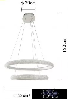 Lampa wisząca UNIVERSO 51 W 4080 lm 4000 K IP20 biała ∅430+590 x 1200 mm