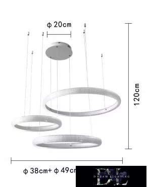 Lampa wisząca UNIVERSO 60 W 4800 lm 3000 K IP20 biała 630+490+380 mm