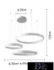 UNIVERSO Lampa wisząca 60 W 4800 lm 6500 K IP20 biała 630+490+380 mm