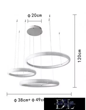 UNIVERSO Lampa wisząca 60 W 4800 lm 6500 K IP20 biała 630+490+380 mm