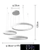 Lampa wisząca UNIVERSO 60 W 4800 lm 4000 K IP20 biała 630+490+380 mm