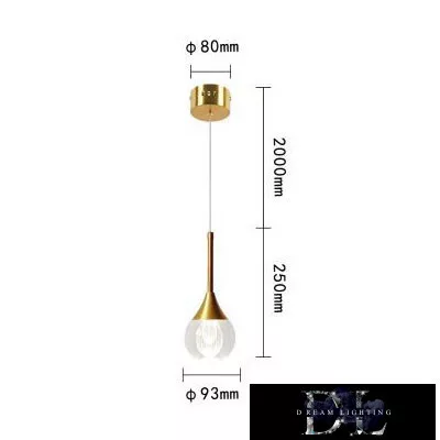 UNIVERSO Lampy wiszące LED 5 W 400 lm 4000 K ∅93 x 250 mm IP20 złote